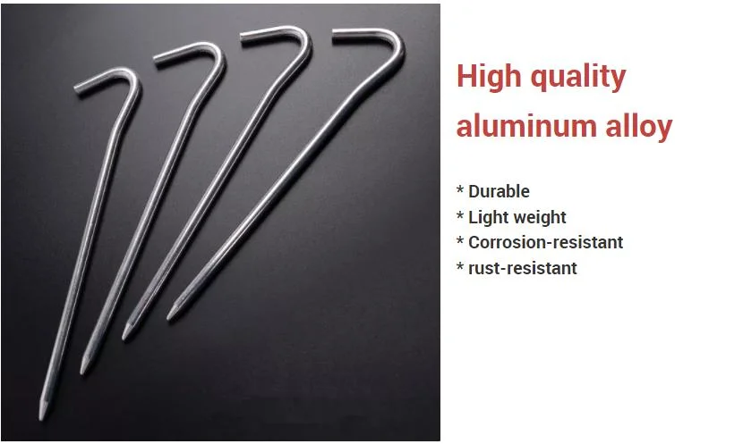 7001aluminum High Strength Black Steel Tent Nail Heavy Duty Ground Nail