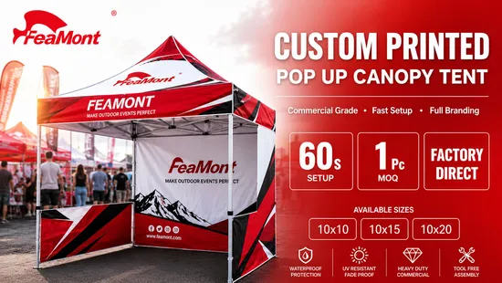 Feamont Folding Pop up Canopy Tent Camping Outdoor Party Event Tent